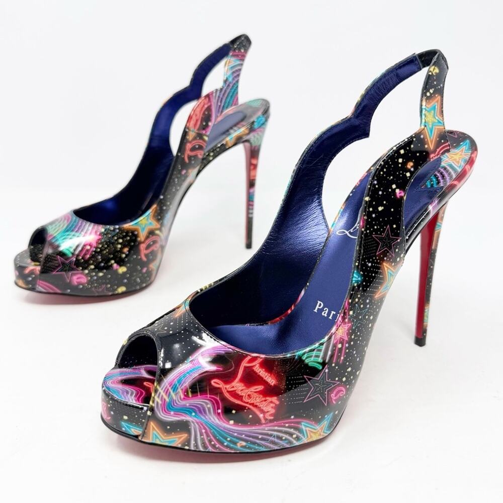 Christian Louboutin Hot Chick Sling Alta Heels Womens Size EU 36